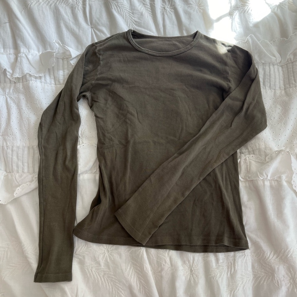 forest green brandy melville long sleeve cotton